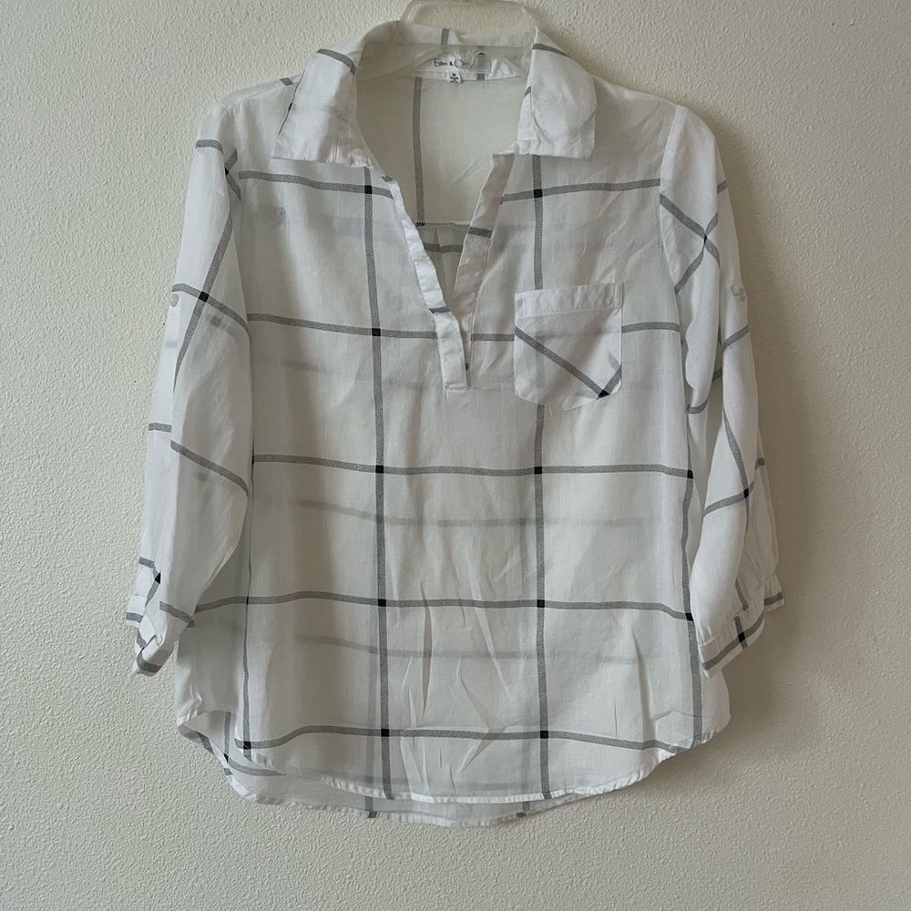 Eden Olivia 3/4 Sleeve Blouse, 100% Cotton